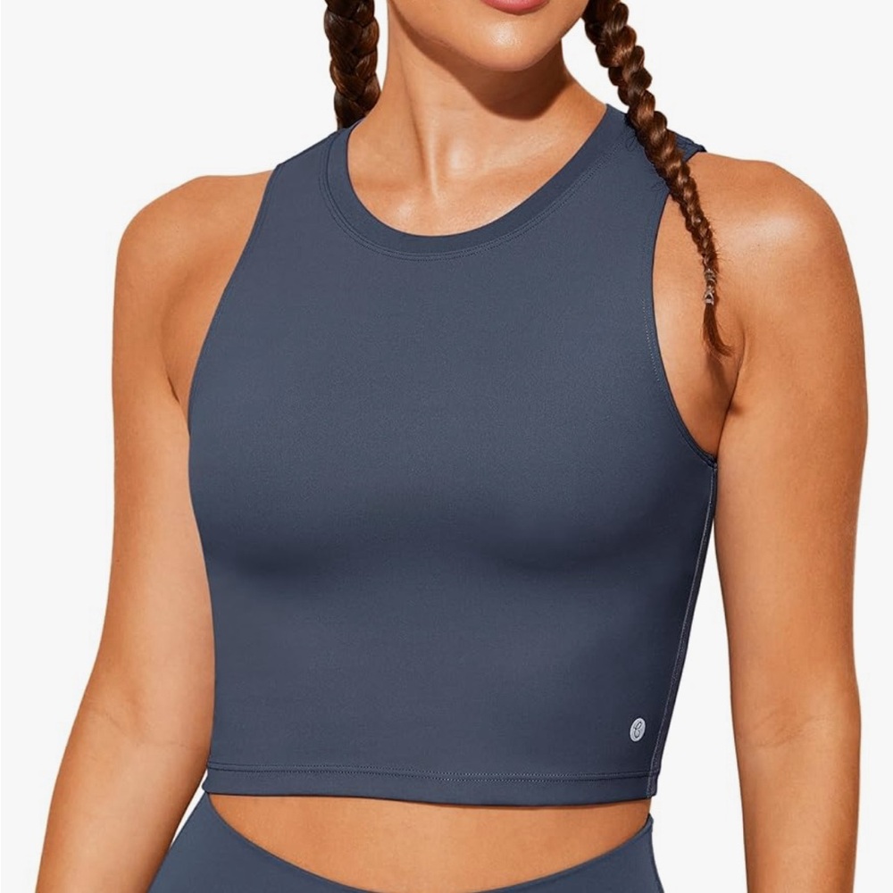 Natural Feelings Grey Tank Top Sports Bra Work Out Top NWT Size Medium
